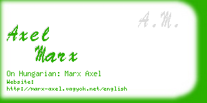 axel marx business card
